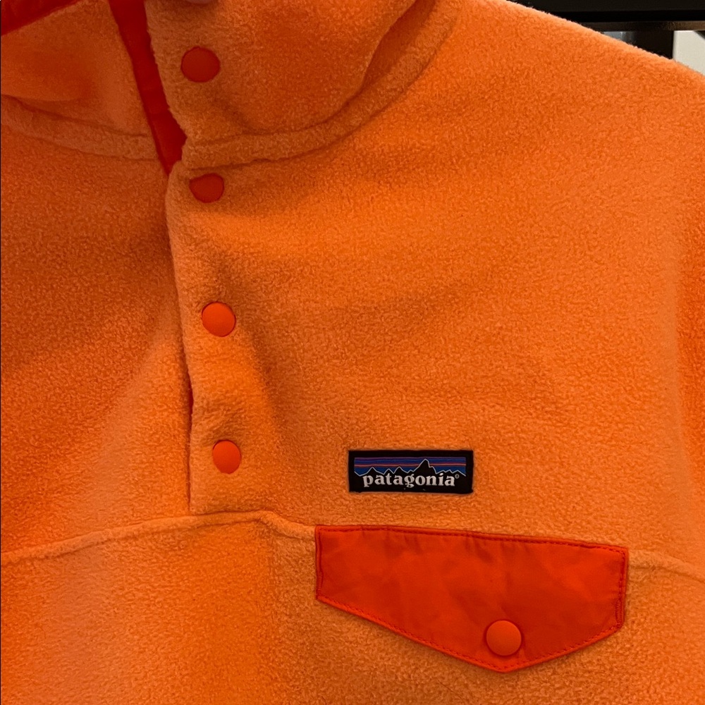 Patagonia Orange Fleece Sweatshirt - Picture 3 of 4